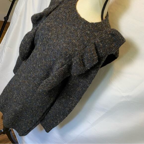 Chelsea & Violet Women's Knit Long Sleeve Ruffle Mini Sweater Dress Small - Picture 7 of 16